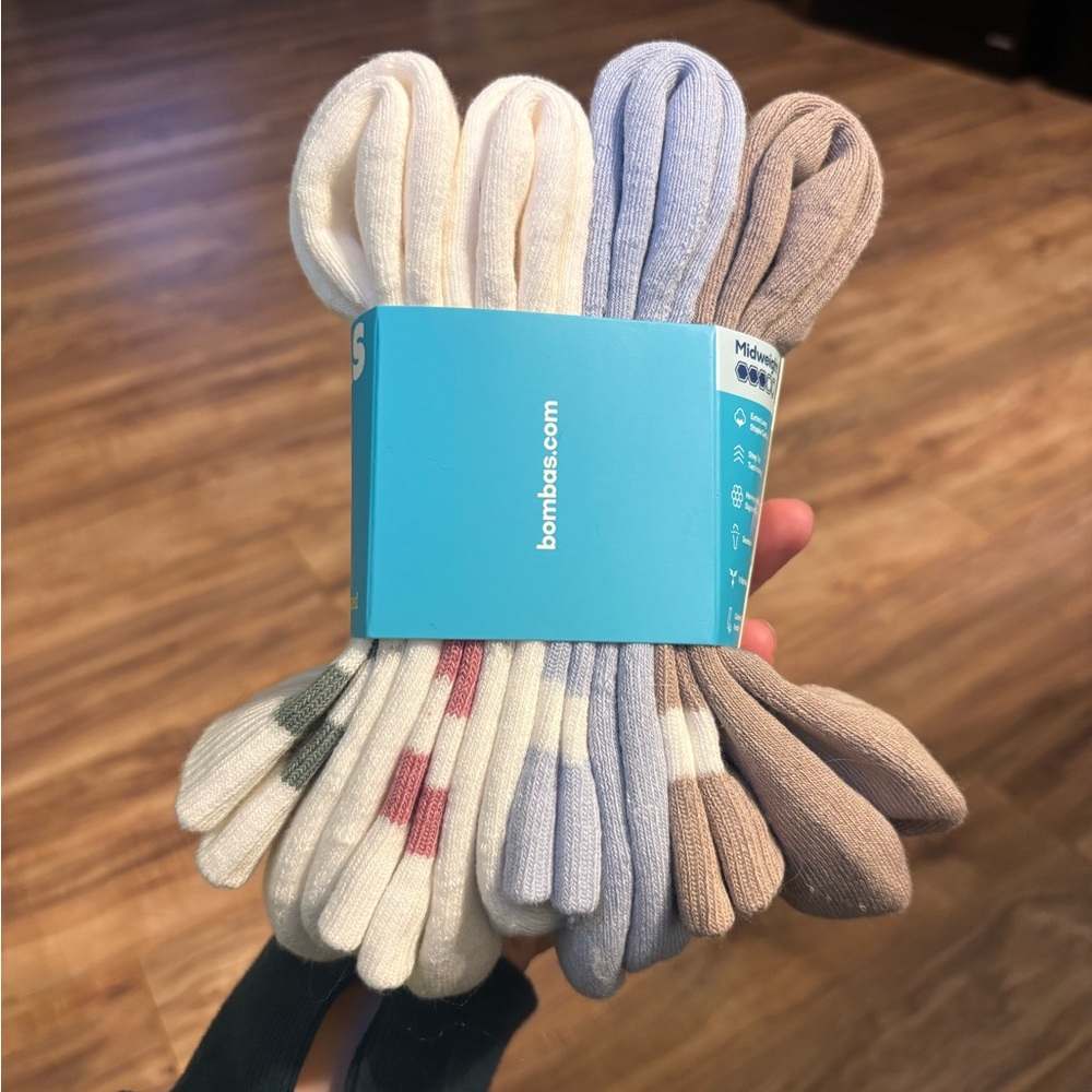 Bombas Vintage Stripe Half Calf Socks 4-Pack – Size Medium – NWT
